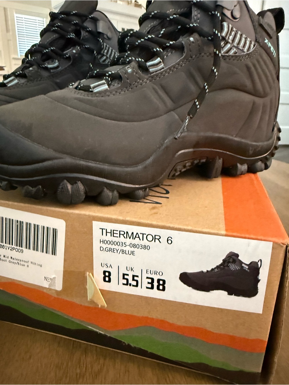 Women's Grey/Blue Winter Hiking Boots